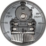 TRAIN Steam Dream 2 onces argent monnaie 10 Dollars Cook Islands 2023