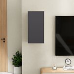 vidaXL Meuble TV Gris 30 5x30x60 cm Aggloméré