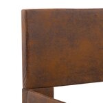 vidaXL Cadre de lit Marron Similicuir 100 x 200 cm
