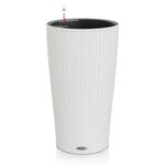 LECHUZA Jardinière CILINDRO Cottage 23 ALL-IN-ONE diamètre 23 cm blanc