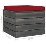 vidaXL Salon palette de jardin 7 Pièces avec coussins Bois de pin massif