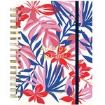 Agenda Semainier 2023-2024 - 13x18 Cm - Septembre 2023 À Août 2024 - Feuilles Roses Et Rouges - Draeger paris