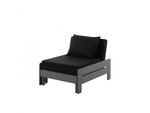 Lit Mezzanine Pino 140x200cm Gris + Commode + Fauteuil convertible en lit