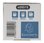 Bobine Pour Tickets De Carte Bancaire 57x40mm - 18m - 1 Pli Thermique 52g/m2 - Safe Contact. - X 120 - Exacompta