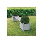 Esschert Design Jardinières avec banc pont Gris CF33G
