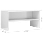 vidaXL Meuble TV Blanc brillant 80 x 40 x 40 cm Aggloméré