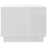 vidaXL Table basse Blanc brillant 102x55x43 cm Aggloméré