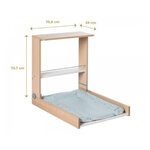 Table à langer murale Wicki + Matelas Blanc motif Etoile