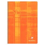 Cahier - 17x22(cm) - grands carreaux - 100 pages - couverture en carton vert - à spirale - clairefontaine