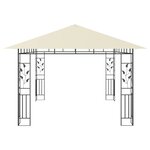 vidaXL Tonnelle avec moustiquaire et lumières LED 4x3x2 73 m Crème