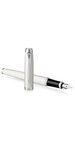 PARKER IM stylo plume, laque blanche, Plume moyenne, attributs chromés, en écrin