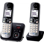 Panasonic KX-TG6822 Duo Téléphones Sans fil Répondeur Noir Gris