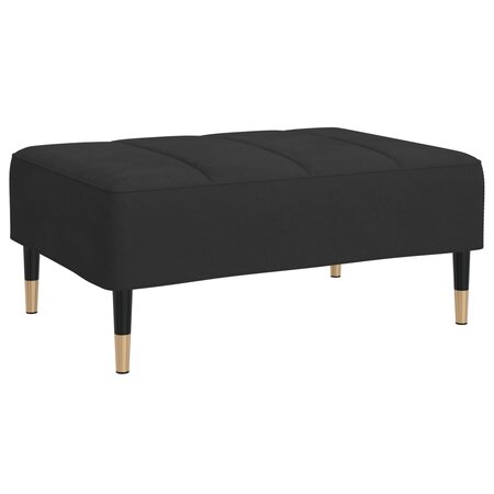vidaXL Repose-pied Noir 78x56x32 cm Velours