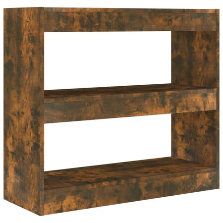 vidaXL Bibliothèque/Séparateur de pièce Chêne fumé 80x30x72 cm
