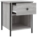 vidaXL Table de chevet sonoma gris 40x42x50 cm bois d'ingénierie