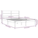 vidaXL Cadre de lit Marron miel Bois de pin massif 120x200 cm