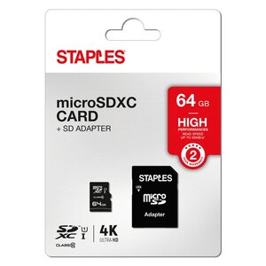 Relay Carte mémoire micro SDXC 64 Go avec adaptateur SD - Classe 10