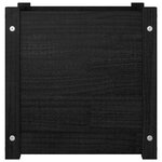 vidaXL Jardinière d'extérieur Noir 40x40x40 cm Bois de pin massif