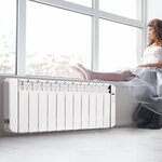 Radiateur à inertie fluide caloporteur 600w - corps de chauffe en fonte aluminium