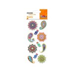 Autocollants en relief à paillettes - Mandalas floraux