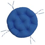 vidaXL Coussin rond bleu royal Ø 60 x11 cm tissu oxford