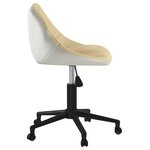 vidaXL Chaises à manger pivotantes lot de 2 crème et blanc similicuir