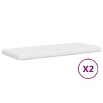 vidaXL Lit de jour avec lit gigogne et matelas cappuccino 90x200 cm