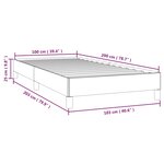 vidaXL Cadre de lit Taupe 100x200 cm Tissu