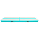 vidaXL Tapis gonflable de gymnastique avec pompe 600x100x15cm PVC Vert