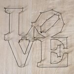 2 coffrets Tableau Love art filaire 22 x 22 cm