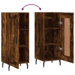 vidaXL Buffet Chêne fumé 34 5x34x90 cm Bois d'ingénierie