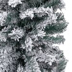 vidaXL Sapin de Noël artificiel mince pré-éclairé et boules vert 150cm