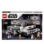 Lego star wars75301 le x-wing fighter de luke skywalker jeu de combat avec la princesse leia et la figurine de droide r2-d2
