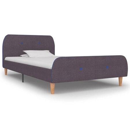 vidaXL Cadre de lit Taupe Tissu 90 x 200 cm