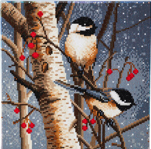 Tableau Strass Diamant Crystal Art Oiseau 30cm