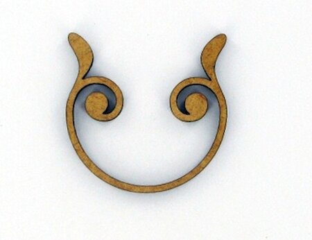 Forme en bois MDF Volute Sourire