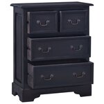 vidaXL Commode Café noir clair Bois d'acajou massif