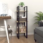 vidaXL Bibliothèque à 3 niveaux Chêne sonoma 40x30x105 cm Aggloméré