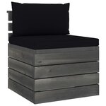 vidaXL Salon palette de jardin 8 Pièces avec coussins Bois de pin massif