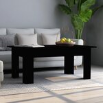vidaXL Table basse Noir 100 x 60 x 42 cm Aggloméré