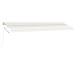 vidaXL Auvent manuel rétractable sur pied 600x300 cm Crème