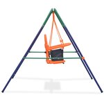 Vidaxl balançoire pour enfants avec harnais de sécurité orange