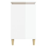vidaXL Table de chevet blanc brillant 40x35x70 cm bois d’ingénierie
