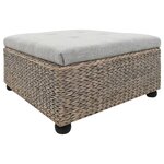 vidaXL Repose-pieds Jacinthe d'eau 65 x 65 x 40 cm Gris