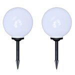 vidaXL 4 Pièces Lampes d'allée d'extérieur à LED 30 cm et piquet au sol