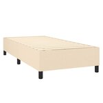 vidaXL Lit à sommier tapissier avec matelas Crème 100x200 cm Tissu