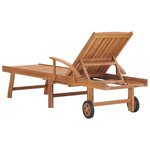 vidaXL Chaises longues 2 Pièces avec coussin vert vif Bois de teck solide
