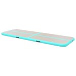 vidaXL Tapis gonflable de gymnastique avec pompe 600x100x10cm PVC Vert