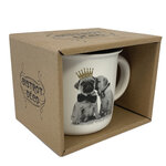 Tasse en céramique blanche - chiots