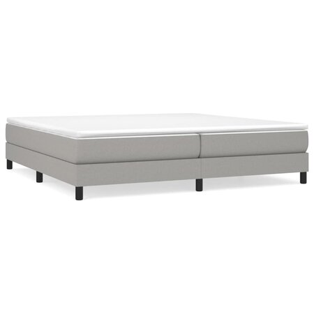 vidaXL Lit à sommier tapissier avec matelas Gris clair 200x200cm Tissu